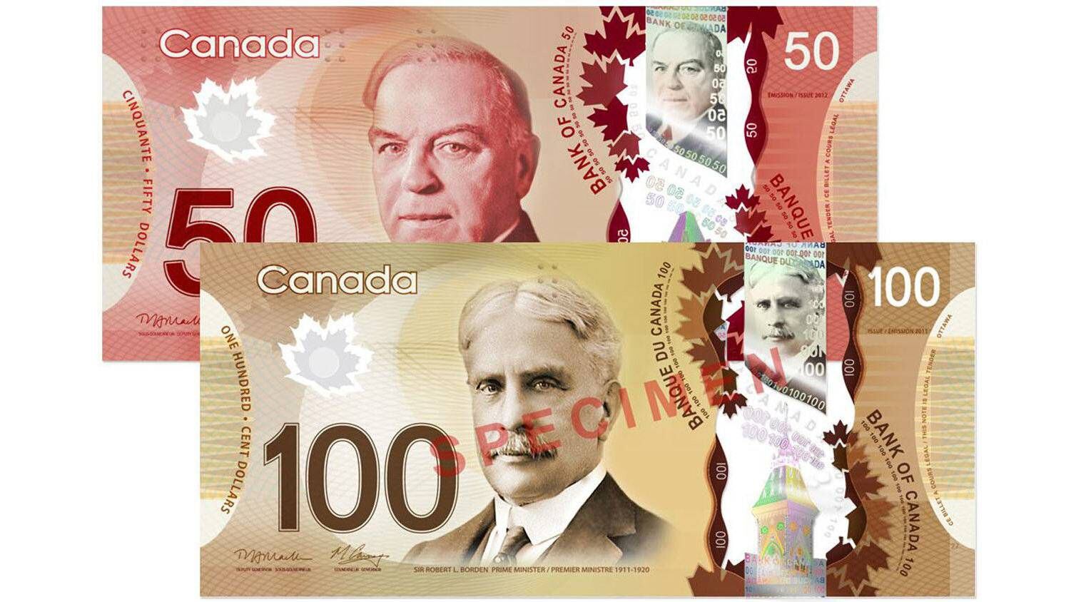 new canadian 100 dollar bill