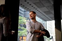 Ryan Holmes, founder and CEO of Hootsuite, speaks to an employee, in Toronto, on Wednesday, Sept., 25, 2019. (Christopher Katsarov/The Globe and Mail)