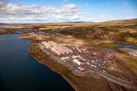 The Mary River mine sits about 150 kilometres south of Pond Inlet, Nvt., as shown in this undated handout image. The company that runs the mine, Baffinland Iron Mines, says it has given tens of millions of dollars to Inuit firms in the hamlet of Sanirajak, but some community members say they don’t know where that money has gone. THE CANADIAN PRESS/HO-Baffinland Iron Mines Corp.
*MANDATORY CREDIT*