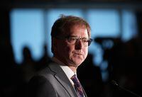 B.C. Health Minister Adrian Dix pauses while responding to questions during a news conference with his provincial counterparts after the first of two days of meetings, in Vancouver, on Monday, November 7, 2022. THE CANADIAN PRESS/Darryl Dyck