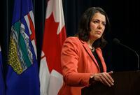 Alberta Premier Danielle Smith gives a government update in Calgary on Jan. 10, 2023.THE CANADIAN PRESS/Jeff McIntosh