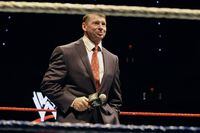FILE - WWE chairman and CEO Vince McMahon speaks to an audience during a WWE fan appreciation event, Oct. 30, 2010, in Hartford, Conn. A former WWE employee filed a federal lawsuit Thursday, Jan. 25, 2024, accusing McMahon and another former executive of serious sexual misconduct. (AP Photo/Jessica Hill, File)