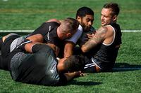 Toronto Wolfpack players in a practice session.