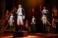 MIRVISH ANNOUNCES NEW SEASON -- Hamilton (Musical). The Company - Hamilton National Tour. Joseph Morales and Nik Walker will lead the second national tour of Hamilton as Alexander Hamilton and Aaron Burr, respectively. Other principal roles in Hamilton will be played by Ta'Rea Campbell as Angelica Schuyler; Marcus Choi as George Washington; Elijah Malcomb as John Laurens/Phillip Schuyler; Shoba Narayan as Eliza Hamilton; Fergie L. Philippe as Hercules Mulligan/James Madison; Kyle Scatliffe as Marquis de Lafayette/Thomas Jefferson; Danielle Sostre as Peggy Schuyler/Maria Reynolds and Jon Patrick Walker as King George. Credit: (c) Joan Marcus