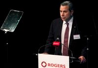 Tony Staffieri, executive vice president and CFO, speaks at the Rogers annual general meeting in Toronto on Monday, April 23, 2013. THE CANADIAN PRESS/Matthew Sherwood