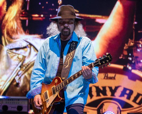 (FILES) In this file photo taken on May 11, 2019 musician Gary Rossington of Lynyrd Skynyrd performs during KAABOO Texas at the AT&T Stadium in Arlington, Texas. - Guitarist Gary Rossington, the last remaining original member of US rock band Lynyrd Skynyrd died on Sunday, the band said. He was 71. Rossington was a founding member of the Southern rock group best known for the 1974 song "Sweet Home Alabama." (Photo by SUZANNE CORDEIRO / AFP) (Photo by SUZANNE CORDEIRO/AFP via Getty Images)