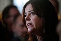 Manitoba Premier Heather Stefanson has made changes to her cabinet, demoting three ministers who recently announced they will not be running in the next election. Stefanson speaks to media at the convention centre in Winnipeg, Thursday, Dec. 8, 2022. THE CANADIAN PRESS/John Woods