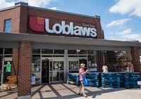 A customer leaves the Loblaws on Dupont Street in Toronto on Thursday, July 23, 2020.  Tijana Martin/ The Globe and Mail