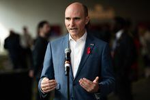 Minister of Health Jean-Yves Duclos speaks to reporters on the sidelines of the Liberal Convention in Ottawa, on Friday, May 5, 2023. THE CANADIAN PRESS/Spencer Colby