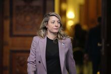 Canada's Foreign Minister Melanie Joly attends the second day of the meeting of NATO Ministers of Foreign Affairs in Bucharest, Romania on Nov. 30, 2022. THE CANADIAN PRESS/AP, Andreea Alexandru