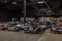 8.16.2022 Warsaw, Poland. The Expo trade centre in Warsaw has been one of the city’s largest refugee centres since the war began. It can accommodate up to 20,000 people and has provided shelter for as many as 11,000 at one time in March. Now it is home to around 3,300 refugees.