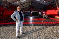 Fred Pye, owner of Canadian SailGP team, stands in front of an F50 catamaran in the hangar on Race Day 1 at Spain SailGP, Event 6, Season 2 on October 9, 2021 in Cadiz, Andalucia, Spain. Pye's love of sailing grew out of wanting to make the sport more accessible to Canadian kids. The Montreal native has since launched Canada's first team on the SailGP circuit, which is like the Formula One of sailing, but powered by wind.  THE CANADIAN PRESS/HO-SailGP-Bob Martin* MANDATORY CREDIT *