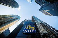 FILE PHOTO: A Royal Bank of Canada (RBC) logo is seen on Bay Street in the heart of the financial district in Toronto, January 22, 2015. REUTERS/Mark Blinch (CANADA - Tags: BUSINESS)/File Photo