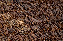 Logs are seen in an aerial view stacked at the Interfor sawmill, in Grand Forks, B.C., on May 12, 2018. THE CANADIAN PRESS/Darryl Dyck