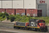 CN rail trains are shown at the CN MacMillan Yard in Vaughan, Ont., on Monday, June 20, 2022. THE CANADIAN PRESS/Nathan Denette