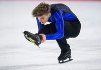 Conrad Orzel, of Woodbridge, Ont., performs his short program during the senior men's competition at the Canadian Figure Skating Championships in Vancouver on Friday, Jan. 12, 2018. Orzel won the silver medal in men's competition and Aurora Cotop of Thornhill, Ont., added a bronze in the women's event on Sunday to conclude the Bavarian Open figure skating competition. THE CANADIAN PRESS/Jonathan Hayward