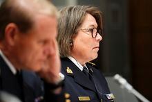 RCMP Commissioner Brenda Lucki appears as a witness at the Standing Committee on Public Safety and National Security on Parliament Hill in Ottawa on Monday, July 25, 2022. The committee is looking into allegations of political interference in the 2020 Nova Scotia Mass Murder Investigation  THE CANADIAN PRESS/Sean Kilpatrick