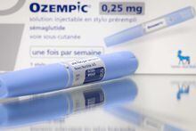 This photograph taken on February 23, 2023, in Paris, shows the anti-diabetic medication "Ozempic" (semaglutide) made by Danish pharmaceutical company "Novo Nordisk". - On TikTok, the hashtag "#Ozempic" has reached more than 500 million views: this anti-diabetic medication is trending on the social network for its' slimming properties, a phenomenon that is causing supply shortages and worrying doctors. (Photo by JOEL SAGET / AFP) (Photo by JOEL SAGET/AFP via Getty Images)
