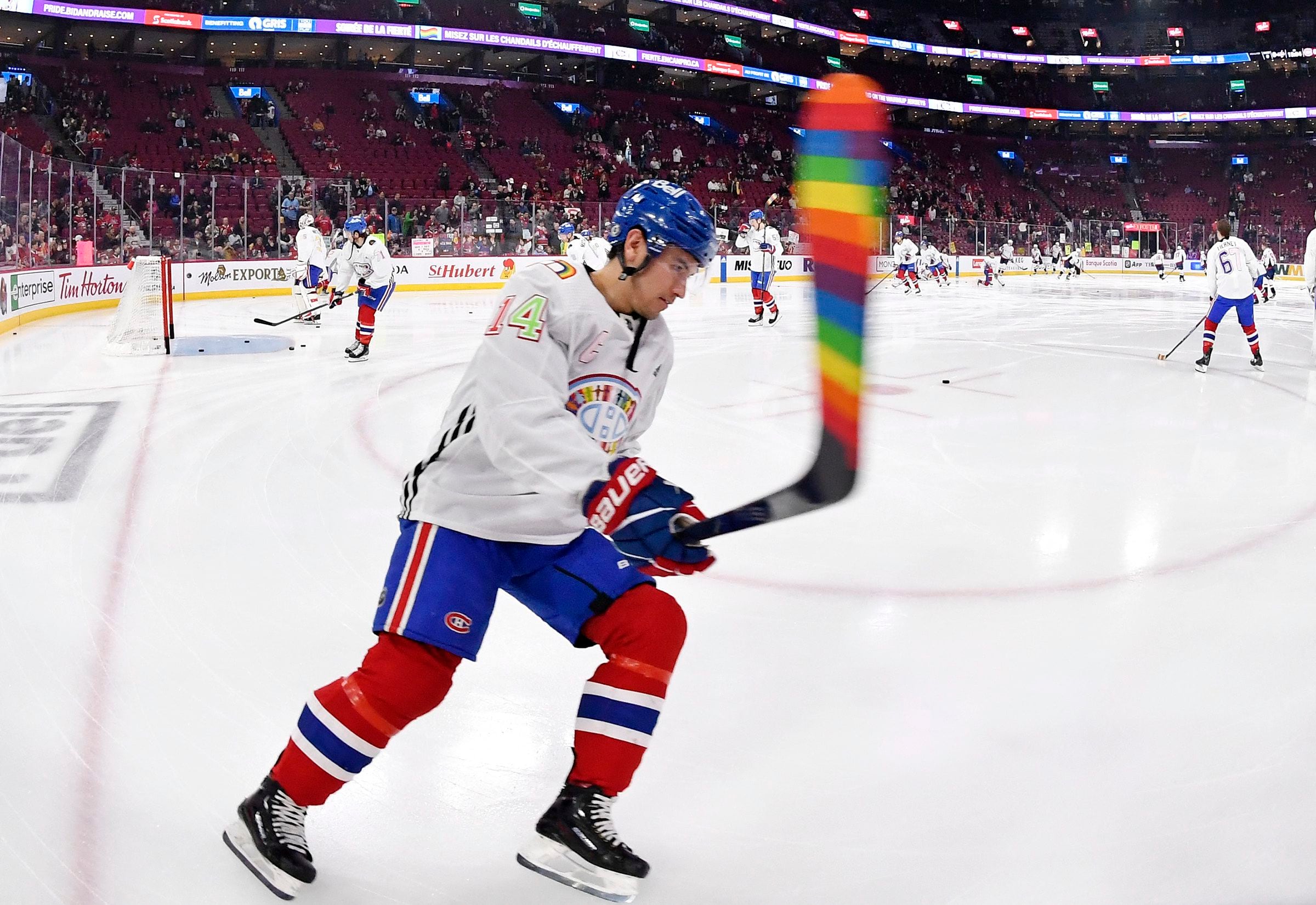 Check out the @nyrangers' warmup jerseys for Pride Night