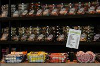 Food is displayed in a shop during the press and special guests tour New York's LaGuardia Airport's newly renovated Terminal B, during the outbreak of the coronavirus disease (COVID-19) in New York City, New York, U.S., June 10, 2020. REUTERS/Brendan McDermid