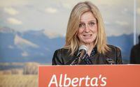 Alberta NDP Leader Rachel Notley announces proposed new legislation to protect Alberta's mountains and watershed from coal mining at a news conference in Calgary, Alta., Monday, March 15, 2021.&nbsp;A private member's bill before the Alberta legislature that would have blocked all coal mining in the province's Rocky Mountains has died after government members voted against it. THE CANADIAN PRESS/Jeff McIntosh