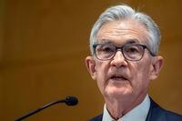 File - Federal Reserve Chairman Jerome Powell speaks at the International Monetary Fund on Nov. 9, 2023 in Washington. Powell will appear at events at Spelman College in Atlanta today. (AP Photo/Mark Schiefelbein, File)