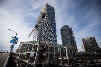 The Vancouver House condo project is seen under construction, in Vancouver, on Tuesday April 2, 2019. Darryl Dyck/The Globe and Mail