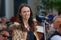 WHANGANUI, NEW ZEALAND - JANUARY 24: New Zealand Prime Minister Jacinda Ardern speaks during Rātana Celebrations on January 24, 2023 in Whanganui, New Zealand. The 2023 Rātana Celebrations mark the last day as Prime Minister for Jacinda Ardern following her resignation on January 19. Labour MP Chris Hipkins became the sole nominee for her replacement and will be sworn in as the new Prime Minister at a ceremony on January 25.  (Photo by Hagen Hopkins/Getty Images)