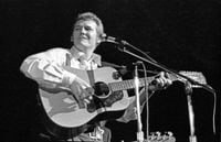 Gordon Lightfoot in concert at Massey Hall in Toronto, March 28, 1969.  