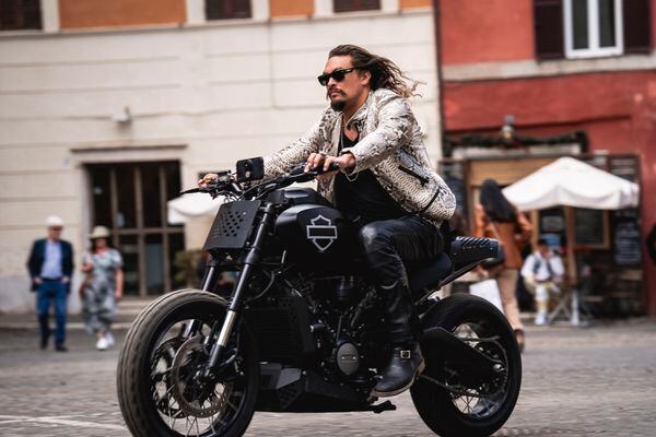 This image released by Universal Pictures shows Jason Momoa in a scene from "Fast X." (Giulia Parmigiani/Universal Pictures via AP)
