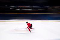 Team Canada player breaks up ice during practice ahead of the upcoming semi-final IIHF World Junior Championships, against the Czech Republic in Buffalo, N.Y., on Wednesday, January 3, 2018. THE CANADIAN PRESS/Nathan Denette