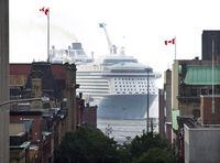 The cruise ship MS Anthem of the Seas arrives in Saint John, N.B., on Sept. 5, 2017.