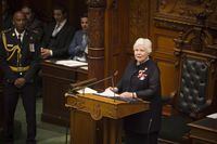 Ontario Lt.-Gov. Elizabeth Dowdeswell delivers her Speech from the Throne at Queen's Park in Toronto on Thursday, July 12, 2018. THE CANADIAN PRESS/Tijana Martin