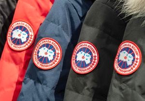 Canada Goose products are seen at one of their stores Friday, November 24, 2023 in Montreal.