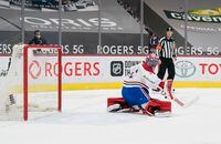 Mar 8, 2021; Vancouver, British Columbia, CAN; Vancouver Canucks forward Adam Gaudette (96) scores on Montreal Canadiens goalie Carey Price (31) in the third period at Rogers Arena. Canucks won 2-1 in an overtime shootout. Mandatory Credit: Bob Frid-USA TODAY Sports