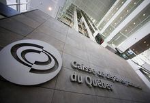 The Caisse de dépôt et placement du Québec building is seen in Montreal.