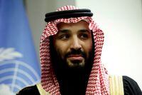 Saudi Arabia's Crown Prince Mohammed bin Salman is seen during a meeting with UN Secretary-General Antonio Guterres at the United Nations, in New York, on March 27, 2018.