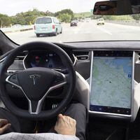 FILE PHOTO: The interior of a Tesla Model S is shown in autopilot mode in San Francisco, California, U.S., April 7, 2016.   REUTERS/Alexandria Sage/File Photo