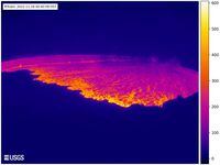 This image released by the US Geological Survey (USGS) on November 28, 2022 courtesy of the National Weather Service, shows a webcam view of the Mauna Loa volcano in Hawaii, which is erupting for the first time in nearly 40 years. (Photo by Handout / US Geological Survey / AFP) / RESTRICTED TO EDITORIAL USE - MANDATORY CREDIT "AFP PHOTO / US Geological Survey " - NO MARKETING - NO ADVERTISING CAMPAIGNS - DISTRIBUTED AS A SERVICE TO CLIENTS (Photo by HANDOUT/US Geological Survey/AFP via Getty Images)