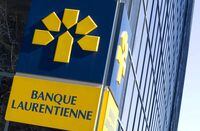 FILE PHOTO: The logo of Laurentian Bank is seen at its head offices in Montreal, April 1, 2015. REUTERS/Christinne Muschi/File Photo