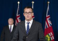 Ontario Labour Minister Monte McNaughton speaks at Queen's Park in Toronto on June 16, 2020. Starting on Saturday, October 1, 2022, the province’s general minimum wage rises 50 cents to $15.50 per hour -- a move announced by the Ford government in April. THE CANADIAN PRESS/Nathan Denette