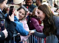 Britain's Catherine, Princess of Wales greets well-wishers after visiting the Center on the Developing Child at Harvard University, in Cambridge, Massachusetts, U.S., December 2, 2022. Joseph Prezioso/Pool via REUTERS