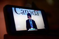 Defence Minister Harjit Sajjan speaks on a livestream during a virtual news conference, in Ottawa, Thursday, April 29, 2021. Sajjan announced that former Supreme Court justice and United Nations high commissioner for human rights Louise Arbour to lead what it is billing as an independent review of the military’s handling of sexual assault, harassment and other misconduct. THE CANADIAN PRESS/Sean Kilpatrick