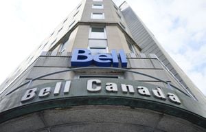 Bell Canada signage is pictured in Ottawa on Wednesday Sept. 7, 2022.