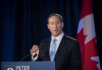 Conservative Party of Canada leadership candidate Peter MacKay speaks during a debate in Toronto, on June 18, 2020.