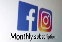 FILE PHOTO: The logos of Facebook and Instagram and the words "Monthly subscription" are seen in this picture illustration taken January 19, 2023. REUTERS/Dado Ruvic/Illustration/File Photo