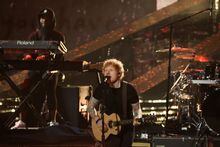 FILE PHOTO: Ed Sheeran performs at the 37th Annual Rock & Roll Hall of Fame Induction Ceremony in Los Angeles, California, U.S., November 5, 2022. REUTERS/Mario Anzuoni/File Photo