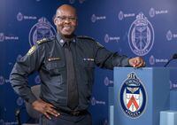 Retiring Toronto Police Chief Mark Saunders is shown during an interview with The Canadian Press in Toronto on Monday, July 27, 2020. Ontario Premier Doug Ford has given Toronto's ex-police chief a new job. THE CANADIAN PRESS/Frank Gunn