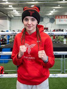 Victoria Vergos is shown in a handout photo. Shock, then excitement. Those were the feelings of 16-year-old Vergos when finding out female boxing was being held at the 2023 Canada Winter Games for the first time. THE CANADIAN PRESS/HO-Boxing Ontario **MANDATORY CREDIT** 