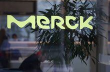 FILE PHOTO: A logo of drugs and chemicals group Merck KGaA is pictured in Darmstadt, Germany January 28, 2016.  REUTERS/Ralph Orlowski